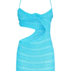 Robe En Maille Crochet Bleu Vif Torsadée Devant à Découpes -Jupe Lumine Soldes Boutique f7536701824ea3ca7473fa4b40353ba7e37a95d9 cne6267 5