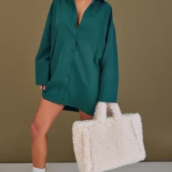 Robe Chemise Oversize En Popeline Vert Forêt à Mancherons Larges -Jupe Lumine Soldes Boutique f766eeb8a665c5e605a486e43acb28a1c69b3204 cnc6731 3