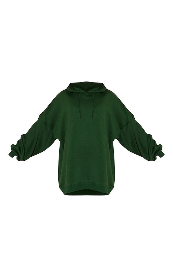 Robe Pull Oversize En Sweat Vert Forêt à Capuche 5 Robe Pull Oversize En Sweat Vert Forêt à Capuche – Image 5