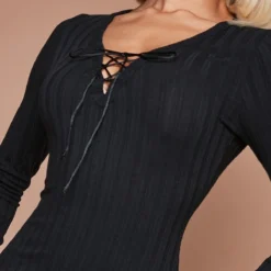 Robe Longue Côtelée Noire à Détail Lacé 8 Robe Longue Côtelée Noire à Détail Lacé -Jupe Lumine Soldes Boutique f97318aee4bb8e493de67818e4d1ad0ca2e38937 cnb9656 4