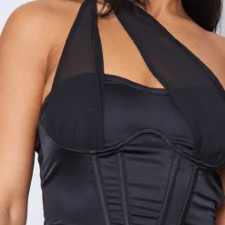 Robe Moulante En Mesh Noir à Corset Satiné Avec Armatures Et Lanières 8 Robe Moulante En Mesh Noir à Corset Satiné Avec Armatures Et Lanières -Jupe Lumine Soldes Boutique faa12986ee907fbe16702e977539dcb9891d7a92 cnd7681 4