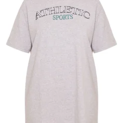 Robe T-shirt Gris Chiné à Manches Courtes Et Slogan Badge Athletic Sports -Jupe Lumine Soldes Boutique fb5823bd726a27d4c0dd7271e67490de9c156629 cnd4019 5