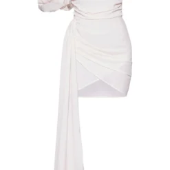 Robe Moulante Asymétrique Crème Drapée à Manche Bouffante 9 Robe Moulante Asymétrique Crème Drapée à Manche Bouffante -Jupe Lumine Soldes Boutique fbc0ceac5dead2642137a58b9a7bec6f67c7b376 cnd4305 5