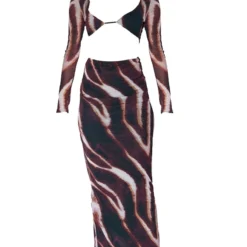 Robe Longue En Mesh Marron Imprimé Animal à Manches Longues Et Empiècement -Jupe Lumine Soldes Boutique fc8cfdb64dcfe1b2b05e6ba2c2457685d58aafc1 cna4895 5