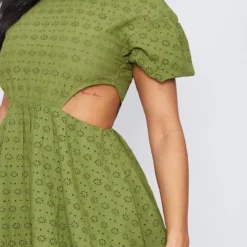 Robe Babydoll En Broderie Kaki à Découpes -Jupe Lumine Soldes Boutique fd110b534ebd79d521da2cbfd2af99966d0f81c8 cnd1211 4