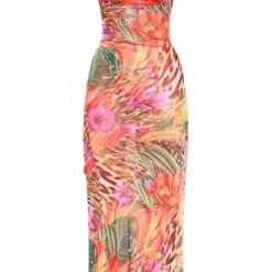 Robe De Plage Longue En Mesh Orange Imprimée Animal Mélangé à Manches Courtes Et Col Arrondi -Jupe Lumine Soldes Boutique fe3417e4d407ae4c118382107efb1c20f8952437 cnc9933 5